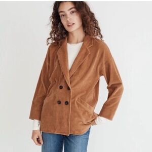 Madewell Brown Knit Corduroy Redford Blazer